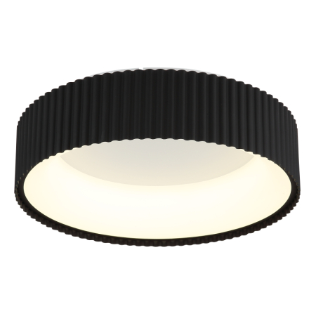 Iluminat interior - Plafoniera LED Kemp, metal negru mat, acril alb, 45W CCT2700/4000/6000K