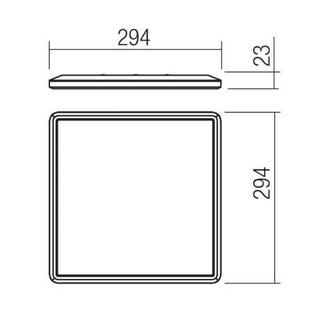 Plafoniera LED Memo, negru mat, 24W 05-937 [1]