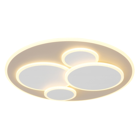 Plafoniere LED - Plafoniera LED Monty, metal alb mat, metal de culoare nisip, acrilic alb, 40W 3000K