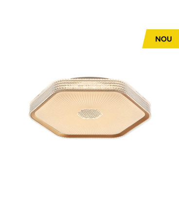 Iluminat interior - Plafoniera LED Mozaik, alb/auriu, 36W CCT 3000K/4000K/6500K, KL151168