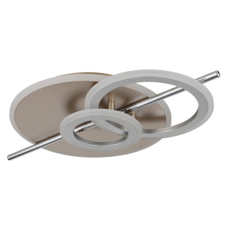 Plafoniere - Plafoniera LED Norris, metal sampanie/crom, 40W, 3000lm, 4000K