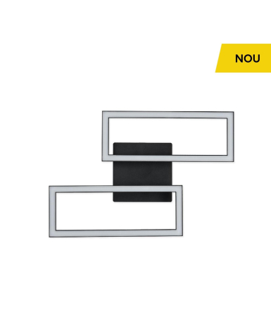 Iluminat interior - Plafoniera LED Pane PL2 B, alb/negru, 16W 4000K, KL140040