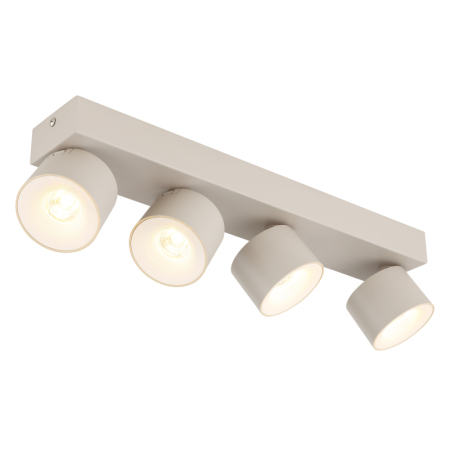Iluminat interior - Plafoniera LED Rae, metal de culoare nisip, aluminiu de culoare nisip, plastic alb, 4x6W 3000K