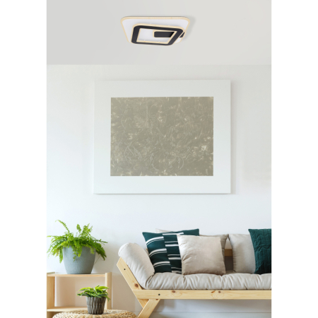 Plafoniera LED Rodan, alb/negru, 36W, dimabila 200-1800lm, CCT 3000-6000K [2]