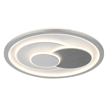Plafoniere - Plafoniera LED Ruiz I, alb mat/argintiu, 36W CCT 3000K/4000K/6500K