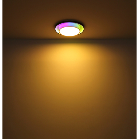 Plafoniera Morgan, negru metalic/alb, 24W, dimabila 90-900lm, RGB+CCT 2700-6500k [1]