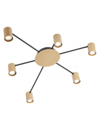 Iluminat interior - Plafoniera Noa, auriu mat, 6x10W GU10, 01-4051