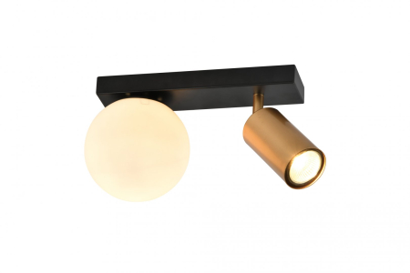 Plafoniera Spoty AP2, negru/alama, KL162015