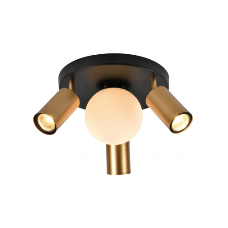 Plafoniere cu abajur - Plafoniera Spoty PL4, negru/alama, KL164004