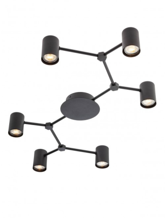 Iluminat interior - Plafoniera Webb, negru mat, 6x10W GU10, 01-4048