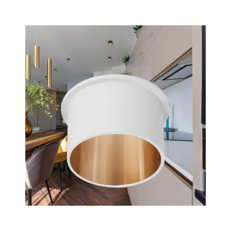 Spot aplicat, alb/auriu, 1x35W GU10, BH03-06020 [1]