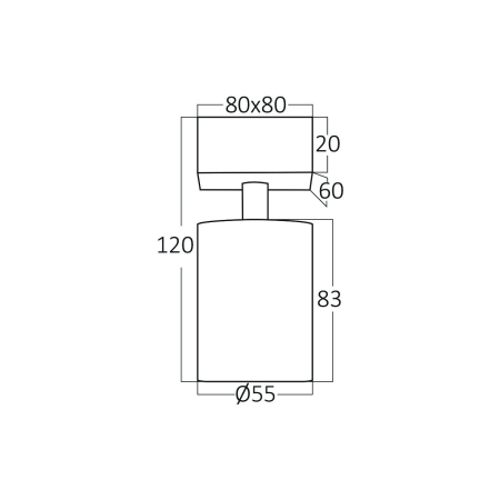 Spot aplicat, negru, 1x35W GU10, BH04-00811 [2]