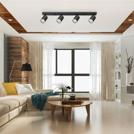 Spot aplicat, negru, 4x35W GU10, BH04-00841 [1]