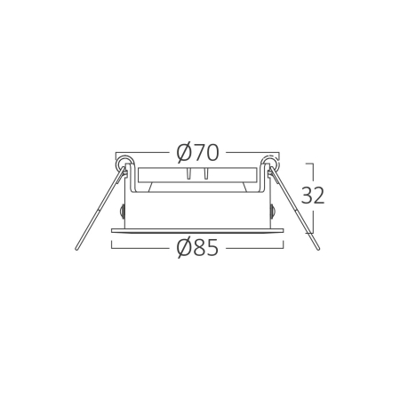 Spot incastrat, alb/negru, 1x35W GU10, BH03-05110 [3]