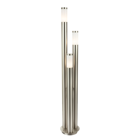 Iluminat exterior - Stalp de exterior Boston, oțel inoxidabil, IP44, 3xE27