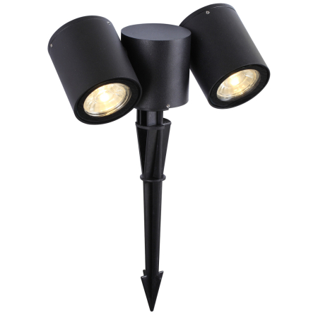 Stalpi de exterior - Stalp de exterior ornamental Riad, negru, 2xGU10