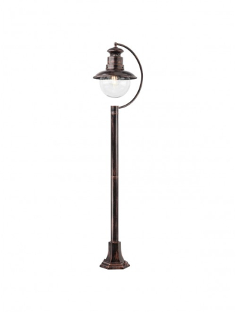 Stalpi de exterior - Stalp de exterior Scott, negru antic cu patina aur, 1xE27