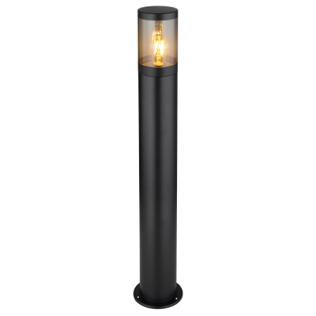 Iluminat exterior - Stalp de exterior Xeloo, oțel inoxidabil negru mat, IP44, 1xE27