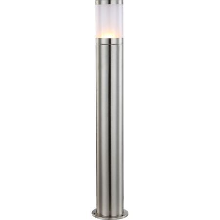 Iluminat exterior - Stalp de exterior Xeloo, oțel inoxidabil, sticlă, IP44, 1xE27