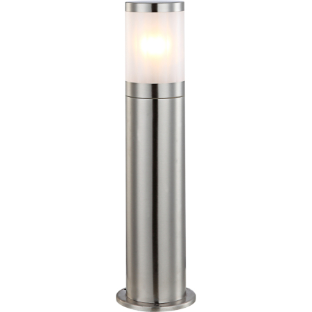 Iluminat exterior - Stalp de exterior Xeloo, oțel inoxidabil, sticlă, IP44, 1xE27