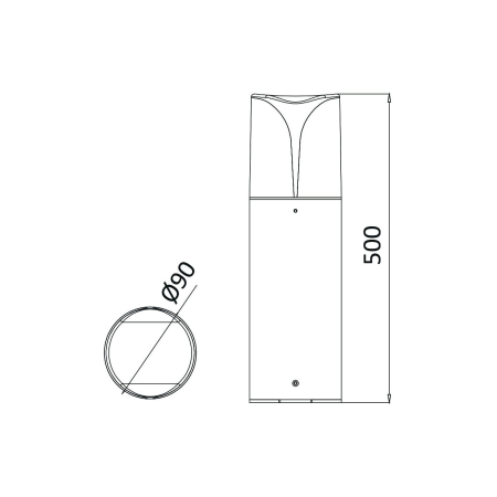Stalp iluminat Milano, gri, 1x23W E27, BG43-04020 [2]