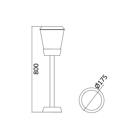 Stalp iluminat Paris, gri, 1x23W E27, BG43-03302 [2]
