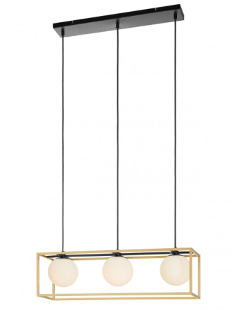 Lustre - Suspenie Zodiac, metal negru/auriu, 3x28W E14, 01-3057