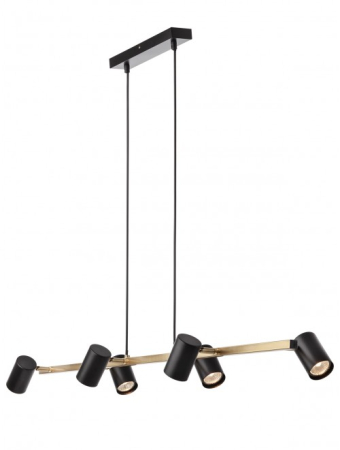 Iluminat interior - Suspensie Crius, negru mat/auriu, 6x35W GU10, 04-541