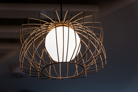 Suspensie Geometric, roz-auriu, 1xG9  111025 [1]