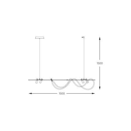 Suspensie LED Balbo, 60W+7.5W CCT 3000K/4000K/6000K, 2200277L [2]