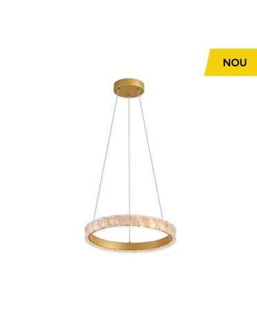 Iluminat interior - Suspensie LED Onix SP1, auriu/transparent, 18W CCT 3000K/4000K/6500K, KL142109