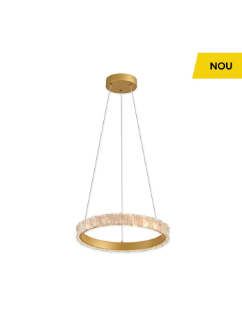 Iluminat interior - Suspensie LED Onix SP2, auriu/transparent, 24W CCT 3000K/4000K/6500K, KL142110