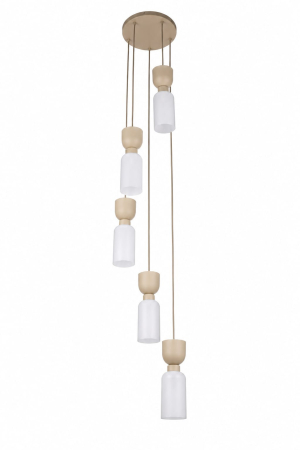 Lustre cu abajur - Suspensie Lumiere SP5, bej, 5xE27 115010