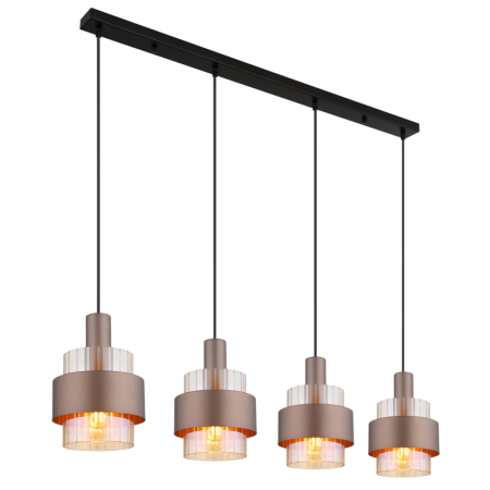 Lustre cu abajur - Suspensie Milley, bronz/negru, 4xE27 15560-4HA