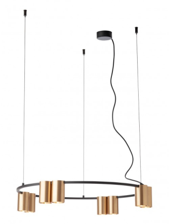 Lustre - Suspensie Modi, negru/auriu,8x10W GU10, 01-3521
