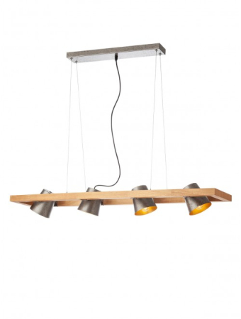 Iluminat interior - Suspensie Oaker, metal/lemn, 4x28W E14, 01-3497