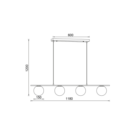 Suspensie/Pendul, alb mat, 4x10W G9, BV01-00115 [3]