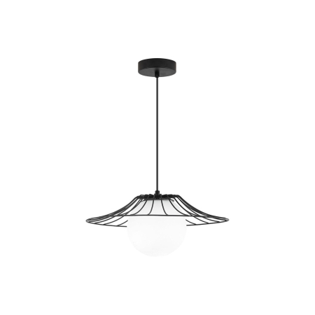 Penduluri - Suspensie/Pendul, metal negru/opal, 1x23W E27, BV03-00030