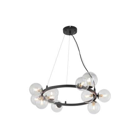 Penduluri - Suspensie/Pendul, negru mat/sticla, 11x10W G9, BV01-00122