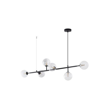 Suspensie/Pendul, negru mat/sticla, 6x10W G9, BV01-00121 [2]