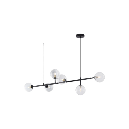 Penduluri - Suspensie/Pendul, negru mat/sticla, 6x10W G9, BV01-00121