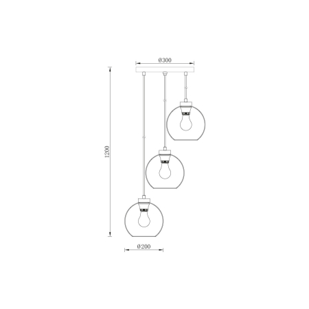 Suspensie/Pendul, smoky, 3x23W E27, BV01-00051 [2]