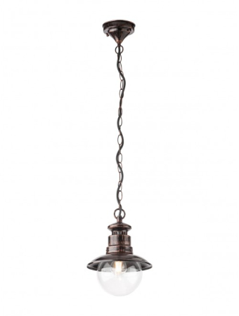 Suspensii exterior - Suspensie pentru exterior Scott, negru antic cu patina aur, 1xE27