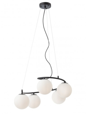 Lustre cu abajur - Suspensie Volley, negru, 5x28W E14, 01-2720