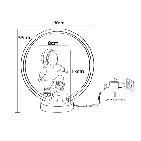 Veioza LED Astronauta, 4W 3000K, EX15S016-1 [3]