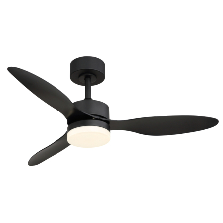 Ventilatoare - Ventilator de tavan LED Blackwell,  metal negru mat, plastic opal, plastic negru mat, dimmable, 20W CCT 2700-6500K