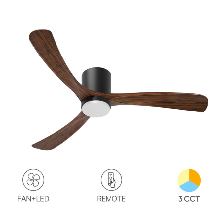 Ventilatoare - Ventilator de tavan LED Fancy, lemn,18W-30W