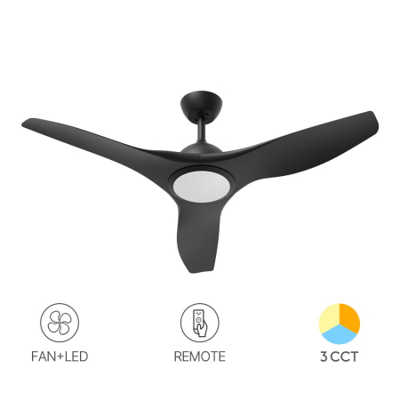 Ventilatoare - Ventilator de tavan LED Fancy, negru, 24W-35W