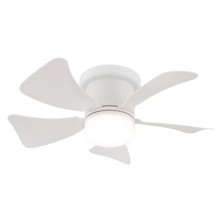 Ventilatoare - Ventilator de tavan LED Hines, metal alb mat, plastic alb mat, plastic opal, dimmable, 10W CCT2700-6500K