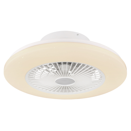 Ventilatoare - Ventilator de tavan LED Travo,  metal/plastic alb, acrilic, reglabil, 30W CCT 3000-6500K
